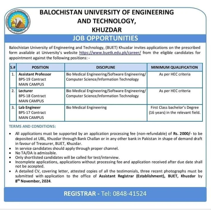  Balochistan University of Engineering & Technology