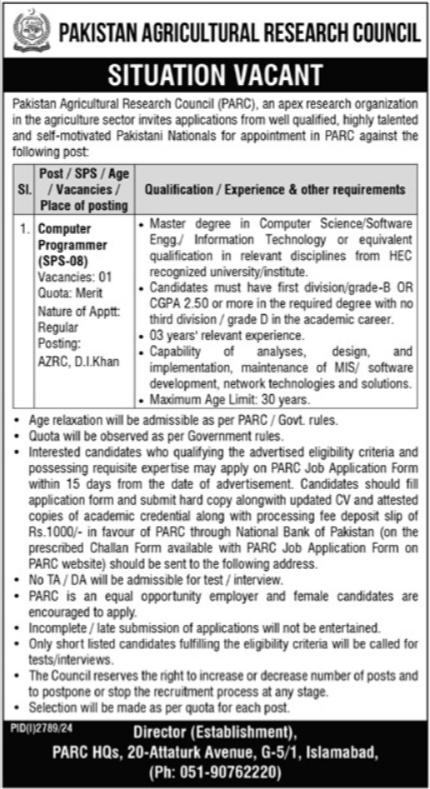 Pakistan Agricultural Research Council